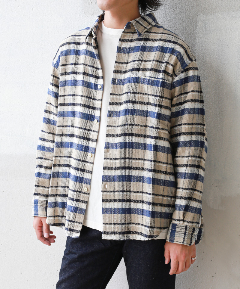 JAPAN BLUE JEANS Flannel Shirt スタイリング 上半身