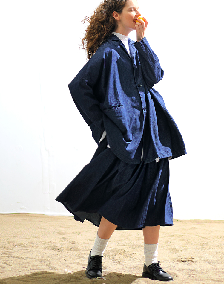 SETTO CLUEL掲載 No.01 Market Jacket×Market Skirt コーディネートディテール