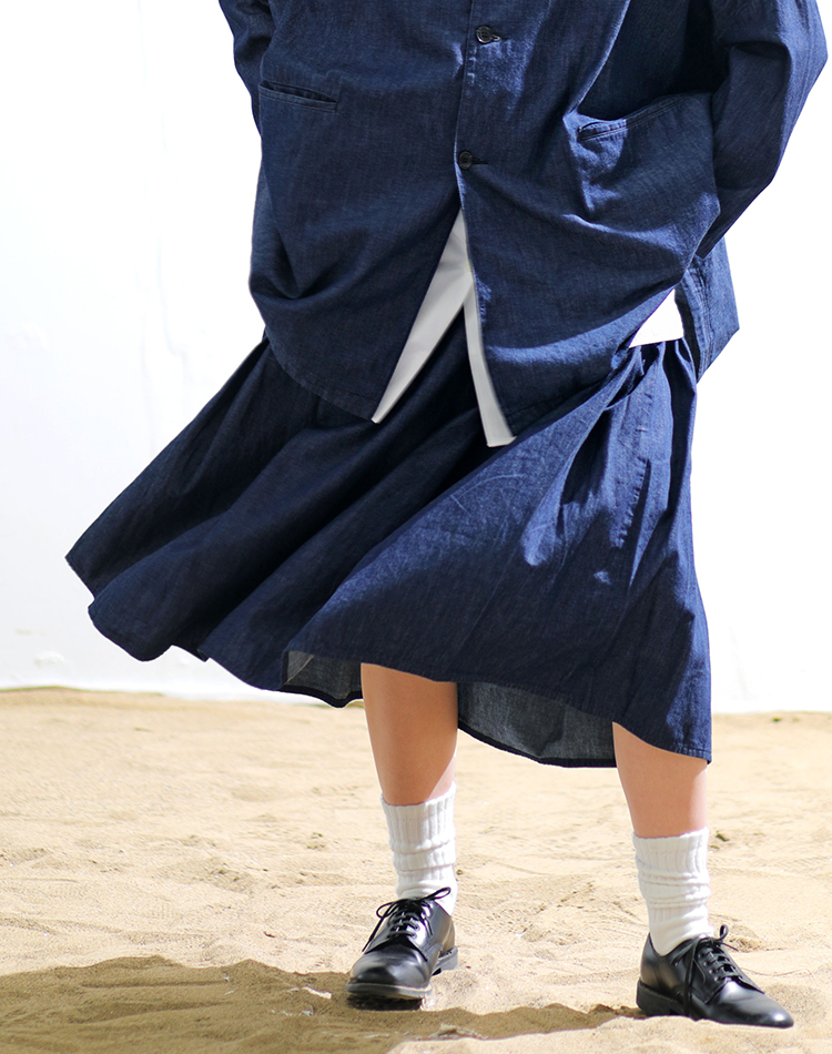 SETTO CLUEL掲載 No.01 Market Jacket×Market Skirt コーディネートディテール