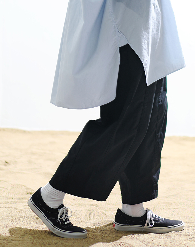 SETTO CLUEL掲載 No.03 Middle Shirt×Parachute Pants コーディネート ディテール