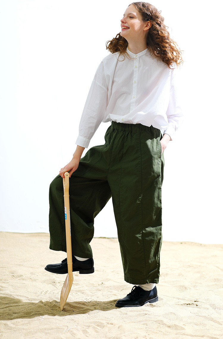 SETTO CLASSIC COLLECTION vol.2 コーディネート no.5 Farms ShirtとParachute Pants
