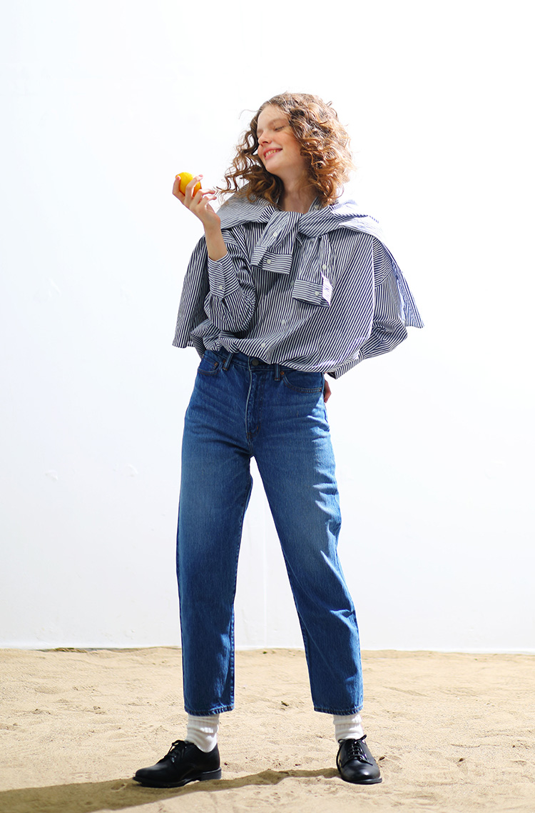 SETTO CLASSIC COLLECTION vol.2 コーディネート no.7 Farms ShirtとStraight Jeans