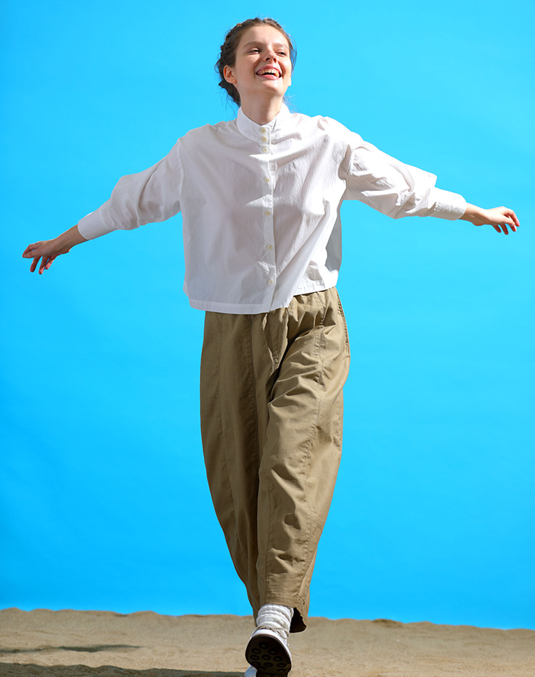 SETTO CLASSIC COLLECTION vol.2 コーディネート no.8 Okkake ShirtとParachute Pants