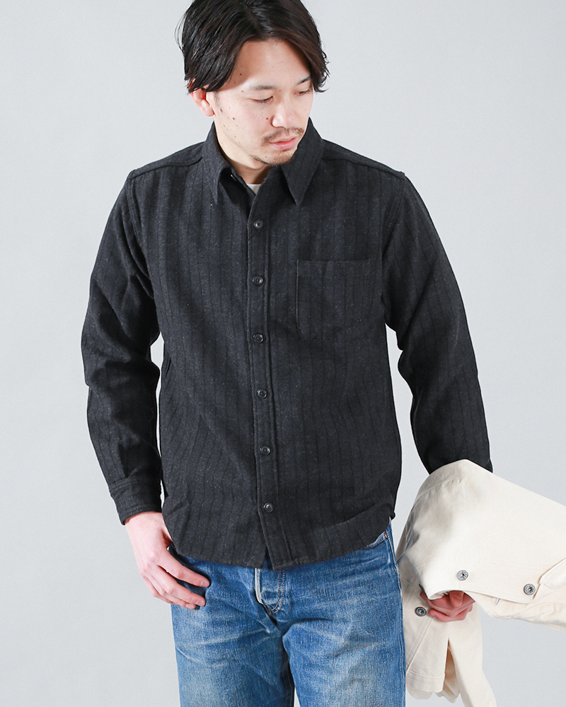 MOMOTARO JEANS Style book 03-169/ウォータープルーフキャンバス USNカバーオールなど 着用画像