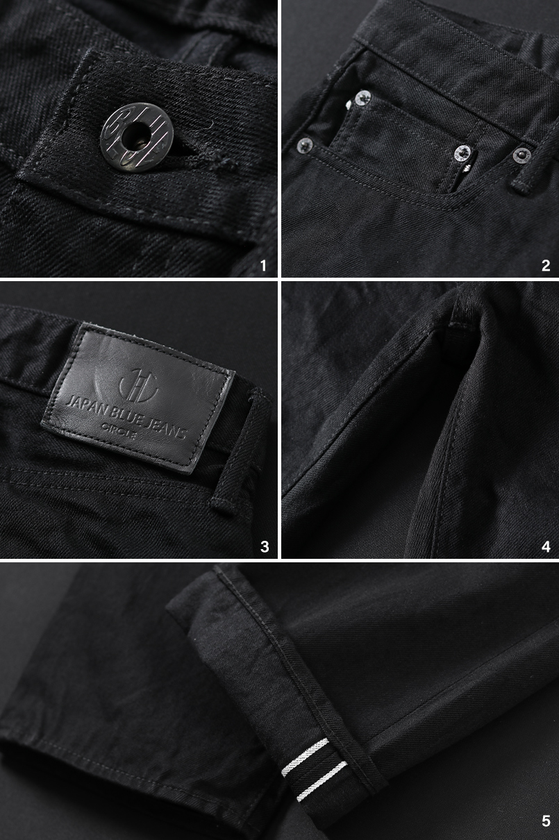 BLACK SELVEDGE JEANS DETAILS