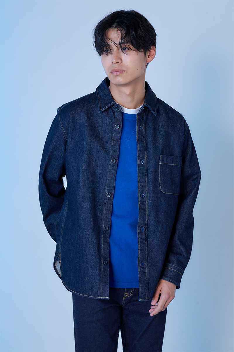 JAPAN BLUE JEANS 13oz Denim shirt　ID 着用イメージ01