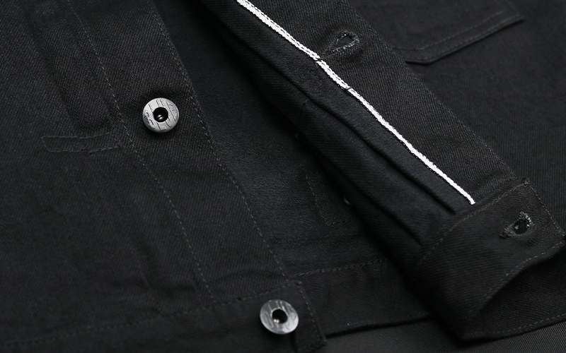 BLACK DENIM JACKET fabric
