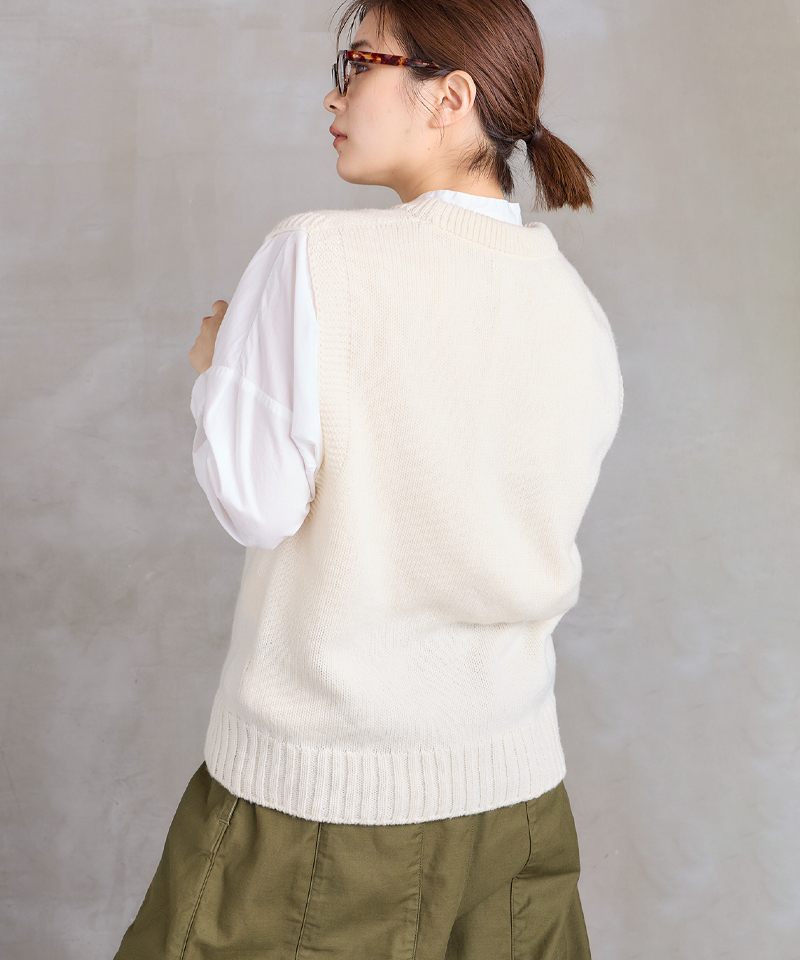 SETTO 23AW KNIT VEST 着用イメージ02