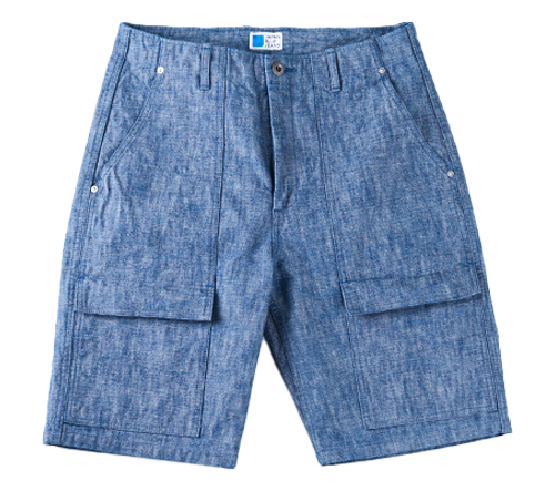 14oz Heavy Chambray Bush Shorts 置き撮り