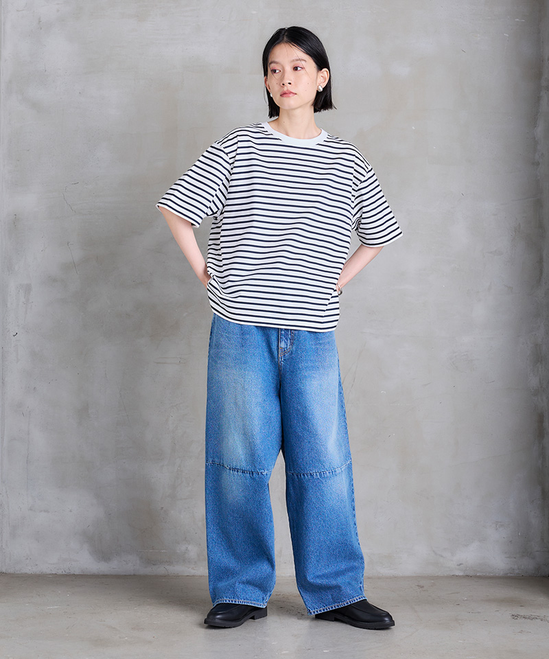 SETTO 11oz KNEE JEANS MID 着用イメージ01