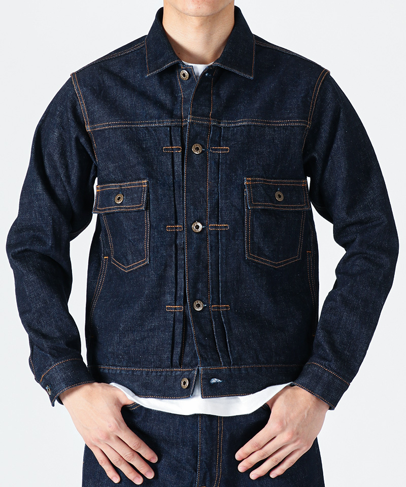 JAPAN BLUE JEANS JBGJ1003 14.8oz Type2 Denim jacket ハードデニムセルヴィッチ 着用