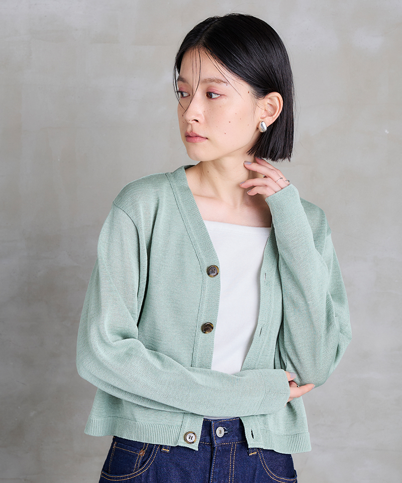 SETTO 24SS SHARI CARDIGAN 着用イメージ02