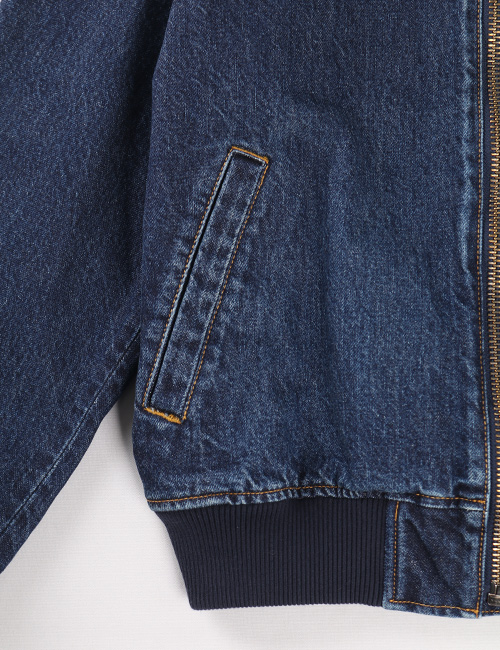 13oz Denim Bomber Jacket Aging Photo3