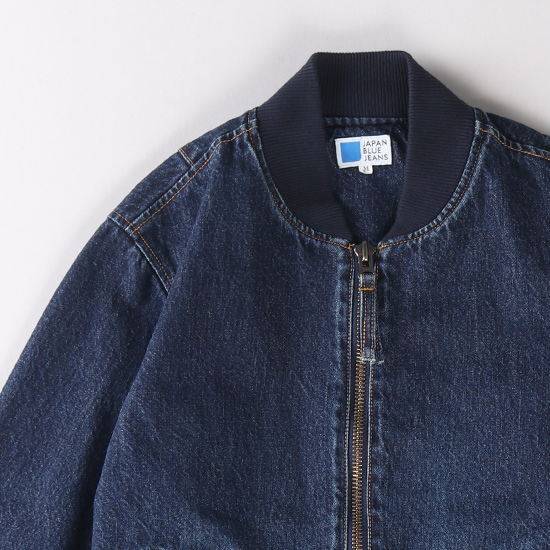 13oz Denim Bomber Jacket Aging Photo2