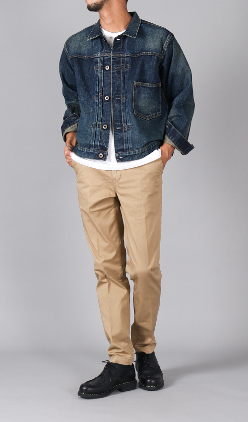 Custom Fit Slim Trousers Model Stretch Chino OFF Style