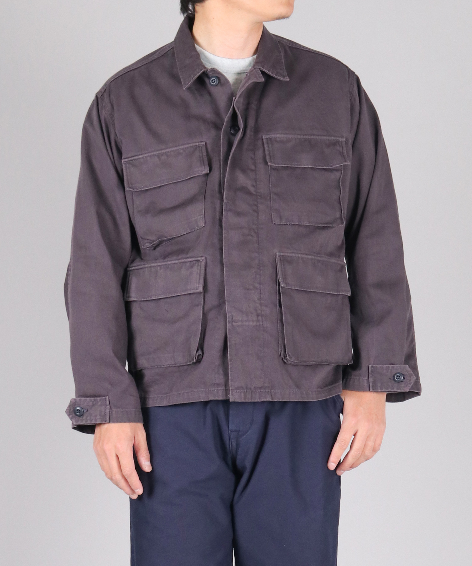 Fatigue Jacket 硫化染めルーズサテン