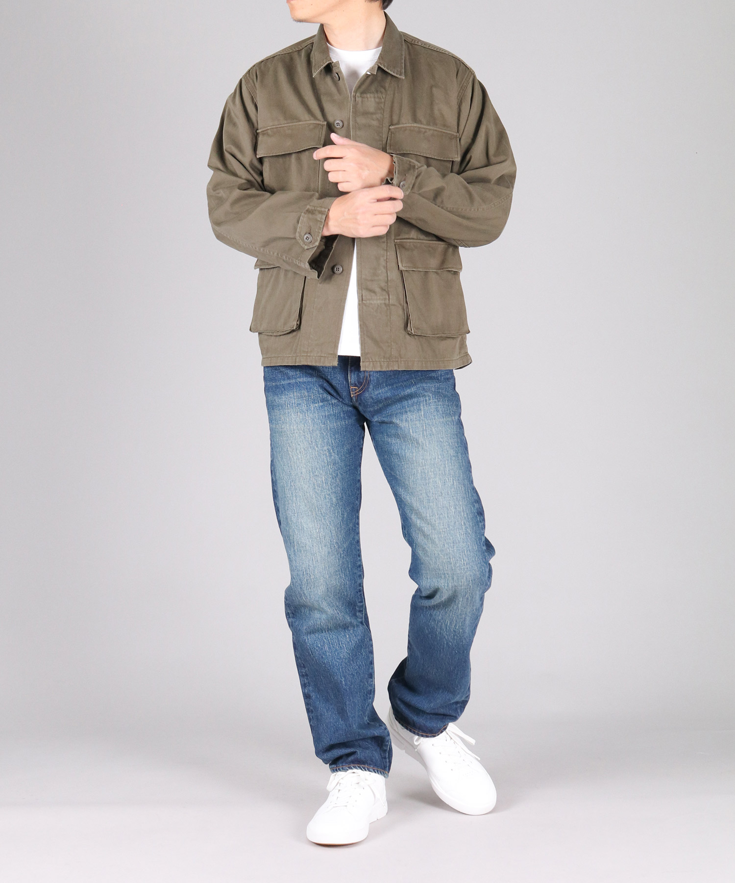 Fatigue Jacket 硫化染めルーズサテン