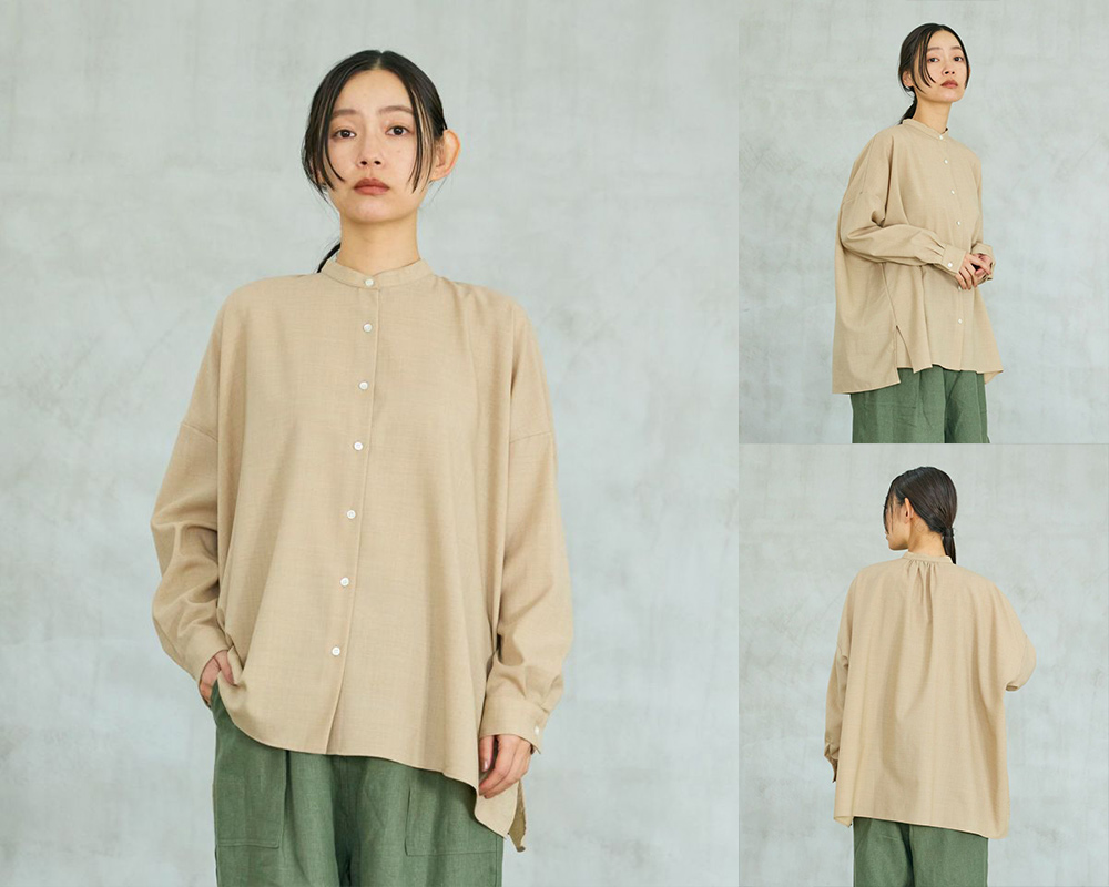 FARMS SHIRT 平織りウール