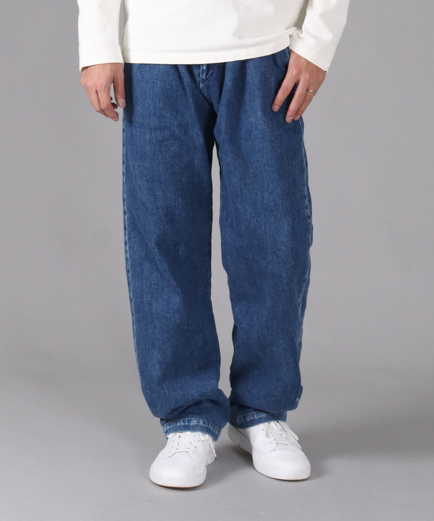 Smooth Double Pleats Pants 11oz denim